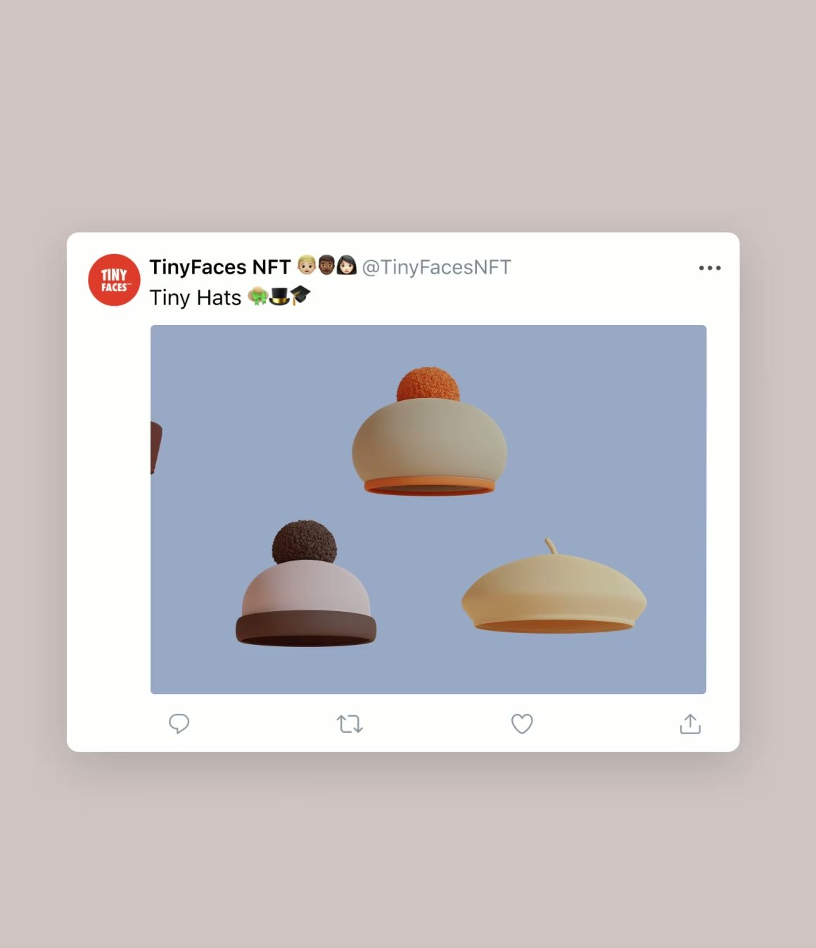 tinyhats twitter post